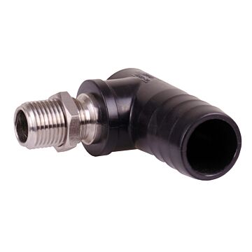 TeeJet 1" Celcan Hose Barb, Stainless Steel Threaded Elbow Nozzle Body