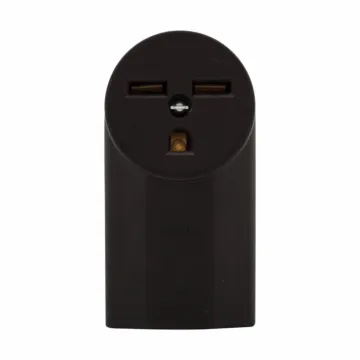 Eaton power device receptacle, #12 - 4 AWG, 30A, Surface, 250V, Back, Black, NEMA 6-30R, Two-pole, Three-wire, Two-pole, three-wire, grounding, Screw, Glass-filled nylon, Power, Used with S42