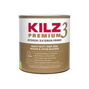 Kilz 3 Premium Water-Based Stain-Blocking Primer (Flat - White) 1 qt.