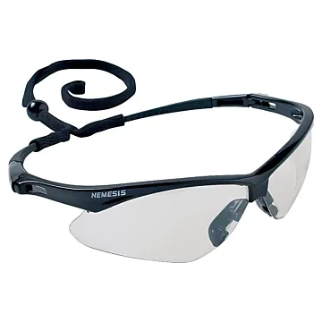 Jackson Safety 25685 Safety Glasses, Mirror Lens, Polycarbonate Lens, Wraparound Frame, Nylon Frame, Black Frame