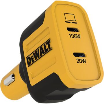 DEWALT Car Charger 120W 2-Port Type C PPS PD