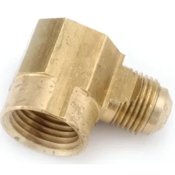 Anderson Metals 754050-0606 Tube Elbow, 3/8 in, Flare x Female, 90 deg Angle, Brass, 1000 psi Pressure