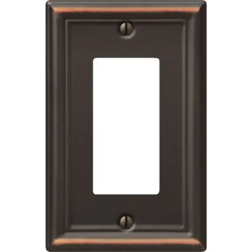 Amerelle Chelsea 1-Gang Steel Decorator Opening Wall Plate (Aged Bronze)