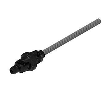 Weasler 6-80 series CV wide angle universal joint and shaft with 1 3/8-6 spline, auto-lok connection and 1 11/16-20 spline, telescoping connection