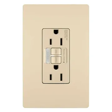 Pass & Seymour Combination Tamper-Resistant 15A Self-Test Night Light/GFCI, Ivory 1597NTLTRICCD4