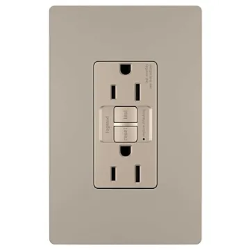 Pass & Seymour radiant® Tamper-Resistant 15A Duplex Self-Test GFCI Receptacles with SafeLock® Protection, Nickel