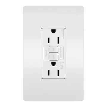 Pass & Seymour radiant® Tamper-Resistant Weather-Resistant 15A Duplex Self-Test GFCI Receptacles with SafeLock® Protection, White
