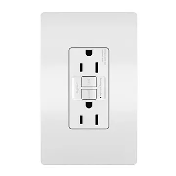 Pass & Seymour radiant® 15A Duplex Self-Test GFCI Receptacles with SafeLock® Protection, White
