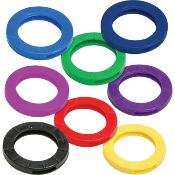 Lucky Line Vinyl Large Size Key Identifier Ring, Assorted Colors