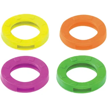 Lucky Line Vinyl Medium Size Key Identifier Ring, Assorted Neon Colors