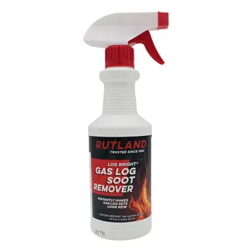 Rutland Log Bright 570-6 Gas Log Soot Remover, Liquid, Clear, 16 oz, Bottle