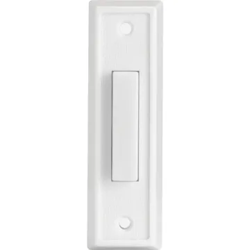 Heath Zenith Wired White Plastic LED Lighted Doorbell Push-Button