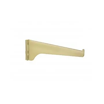 Knape & Vogt 14 in 14 and 16 ga Cold Rolled and Spring Steel Brass-Look Shelf Bracket