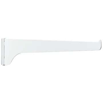 Knape & Vogt 180 Series 12 In. White Steel Regular-Duty Single-Slot Shelf Bracket