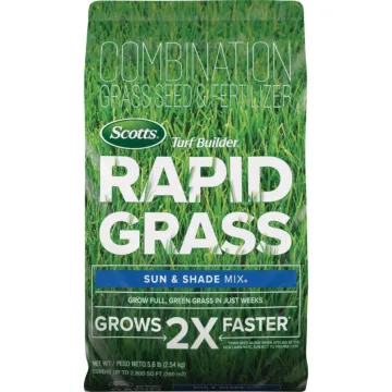 Scotts Turf Builder Rapid Grass 5.6 Lb. 2800 Sq. Ft. Sun & Shade Mix Grass Seed & Fertilizer Combination
