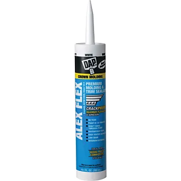 DAP Alex Flex Premium Molding & Trim Acrylic Latex Siliconized Sealant (White) 10.1 oz