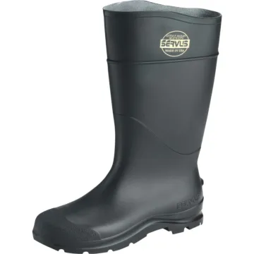 Servus Men's Steel Toe PVC Rubber Boot (Black) Size 8
