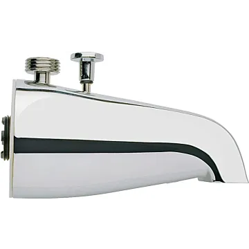 Plumb Pak PP825-32 Bathtub Spout with Diverter, 4-3/8 in W, 8 in H, 3/4 in Connection, IPS, Chrome Plated