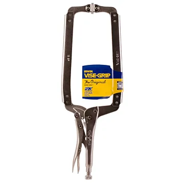 Irwin IRWIN Vise-Grip Original C Clamp, Locking, Swivel Pad Tip, 18-Inch