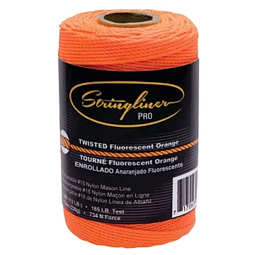 Stringliner Twisted Fluorescent Orange Pro Mason's Line Replacement Roll 540 ft