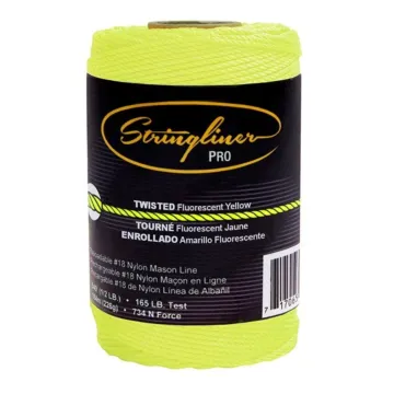 #18 Twisted Pro Mason's Line Replacement Roll (Fluorescent Yellow)