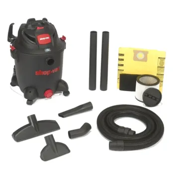 Shop-Vac 8251205 Wet/Dry Vacuum, 12 gal Vacuum, 140 cfm Air, Cartridge, Disposable Filter, 5.5 hp, 120 VAC
