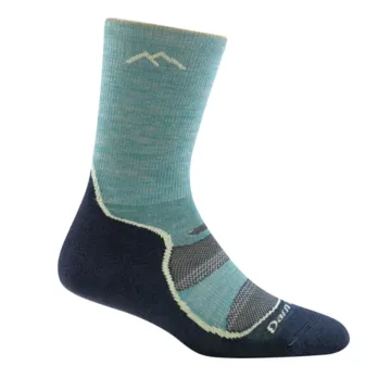Women's Light Hiker Micro Crew Lightweight Hiking Socks (Aqua)