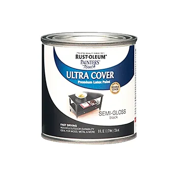 Rust-Oleum Painter's® Touch Ultra Cover - Multi-Purpose Brush-On - Half-Pint - Semi-Gloss Black