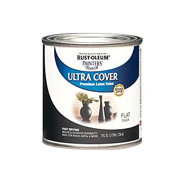 Rust-Oleum Painter's® Touch Ultra Cover - Multi-Purpose Brush-On - Half-Pint - Gloss Flat Black