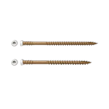 Big Timber #8 x 3 In. Finish Screw With Reverse Thread (109 Ct., 1 Lb.) White Head