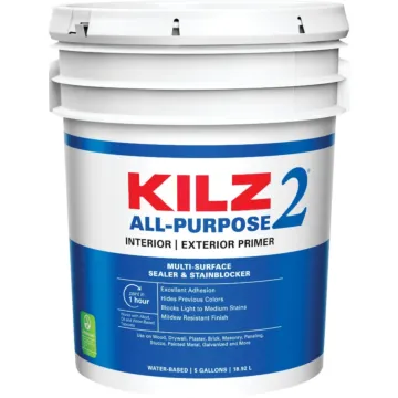 KILZ Latex Interior/Exterior Sealer Stain-Blocking Primer - 5 Gal - White
