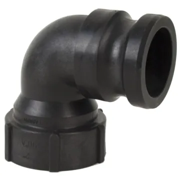Norwesco 90deg 2" Male Camlock x 2" Female NPT, Poly