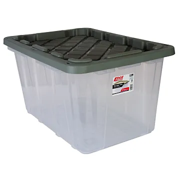Edge Plastics 27 gal Clear Polymer Storage Tote