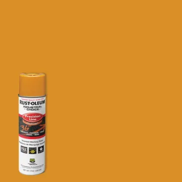 Rustoleum Industrial Choice M1600 Solvent-Based Precision Line Marking Paint (Caution Yellow) 17 oz