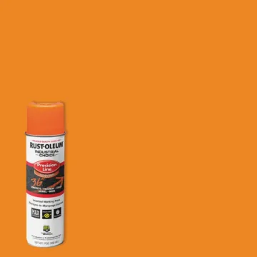 Rust-Oleum Industrial Choice M1600 Solvent-Based Precision Line Marking Paint (Fluorescent Orange) 17 oz