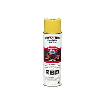Rust-Oleum Industrial Choice M1800 System Water-Based Precision Line Marking Paint (Hi-Viz Yellow) 17 oz