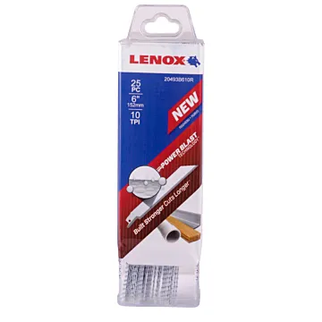 Lenox LENOX General Purpose Reciprocating Saw Blade With Power Blast Technology, Bi-Metal, 6-Inch, 10 Tpi, 25/Pk