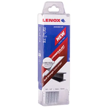Lenox LENOX Reciprocating Saw Blades, Metal Cutting, 6-Inch, 18 Tpi, 25-Pack ( B614R)