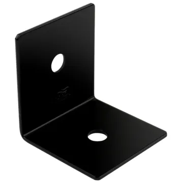 National Hardware Indio 1218BC Series N800-201 90 deg Heavy Angle, 3 in W, 3-1/4 in D, 3 in H, Steel, Black