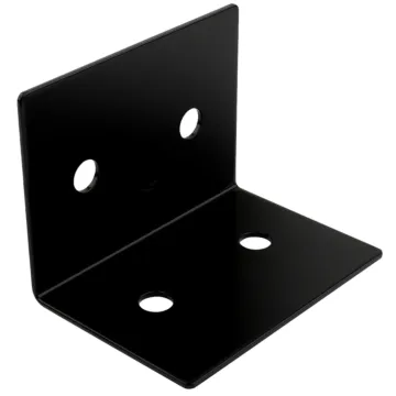 National Hardware Indio 1218BC Series N800-202 90 deg Heavy Angle, 5 in W, 3-3/4 in D, 3-1/2 in H, Steel, Black