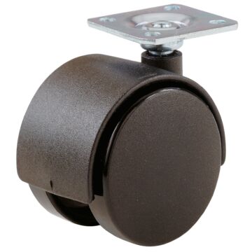 Do it 2 In. Black Twin Wheel Plate Caster (2pk)