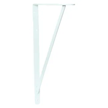 Knape & Vogt 208 Series 20 In. D. x 13 In. H. White Super Duty L-Bracket