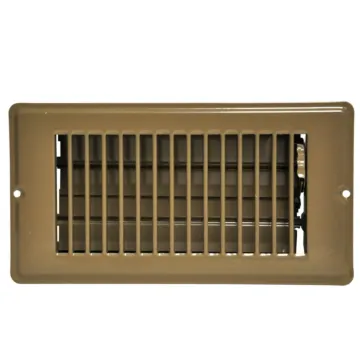 Danco 4 in. x 8 in. Steel Floor Register with 1-5/16 in. Drop in Brown