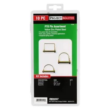 Midwest Fastener Square & Round PTO Pin Kit 10pc