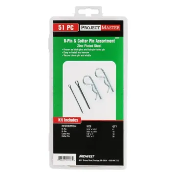 Midwest Fastener Roll & Cotter Pin Kit 51ea Yl Zn