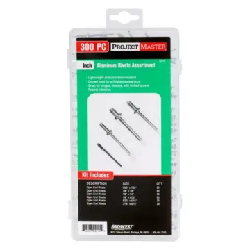 Midwest Fastener Inch Aluminum Rivet Kit 300pc