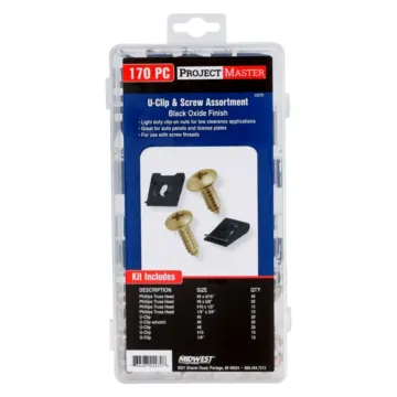 Midwest Fastener ProjectMaster U-Clip & Screw 170pc Kit