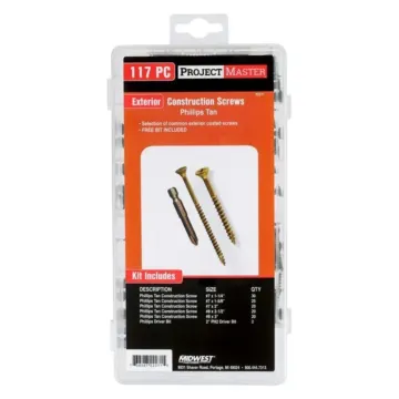 Midwest Fastener ProjectMaster Exterior Construction Screws 117pc Kit