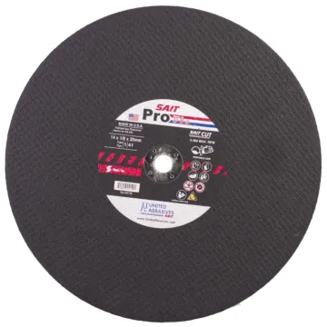 United Abrasives  24140 SAIT Pro Large Diameter Portable Saw Cutting Wheels 14" x 1/8" x 20MM, 1-Pack