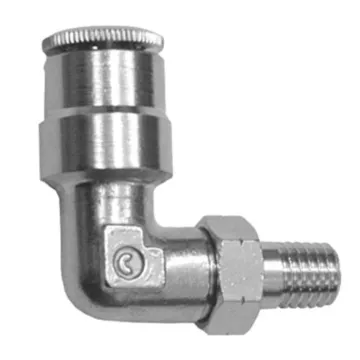 Lincoln Industrial 1/4 x 1/4 in Tube x MNPT 90 deg Swivel Elbow Adapter